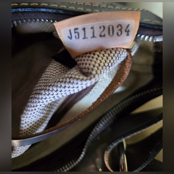 Dooney & Bourke Black Red and Gray Signature
Monogram Shoulder Bag - Picture 6 of 12